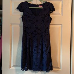 Vintage Lilly Pulitzer lace navy dress